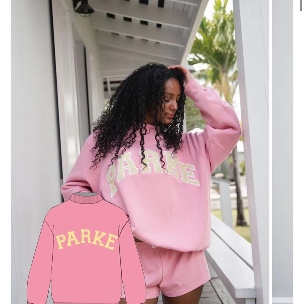 Parker Pink Oversized Long Sleeve Hoodie
